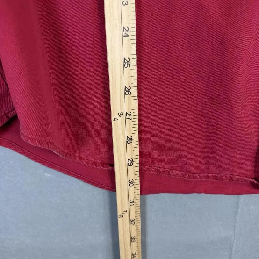 Vintage Levis Jeans Denim Shirt Mens XXL Red Metal Button Western Red Tab 90s